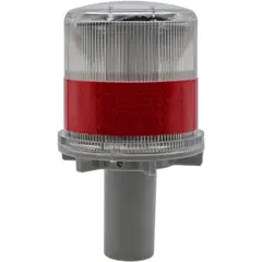 KUANGYE - Baliza Giratoria Led Destellante Solar Rojo