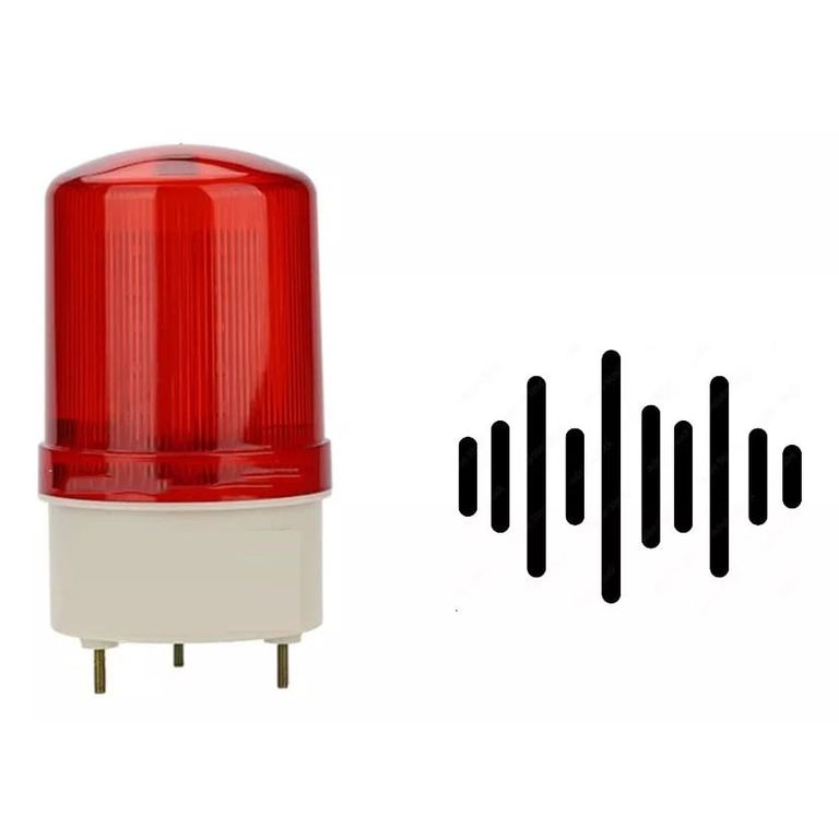 Baliza Giratoria Led Con Sirena 12v 24vdc Rojo Porton Alarma