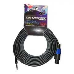 CARVERPRO - CABLE MACHO SPK A PLUG 6.3 / 25MT XCR-25MT