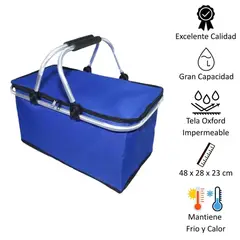 GENERICO - Norplat Canasta Termica Plegable color Azul Cooler Camping