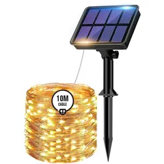 GENERICO - Luces Decorativas led Solar 10m Luz Calida