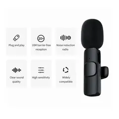 GENERICO - Micrófono lavalier solapa compatible con conexión tipo C