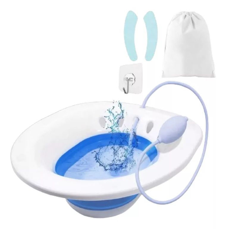 Baño De Asiento Alivio Hemorroides Embarazo Bidé Plegable