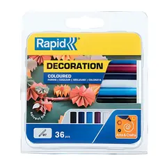 RAPID - 36 Barras De Silicona de Colores 7mm x 90mm - SC