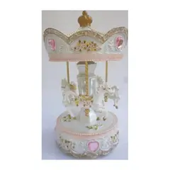 CAP DOR - Carrusel Musical Modelo Caballos White