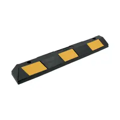 QRUBBER - Tope de estacionamiento 90x15x10cm negro/amarillo
