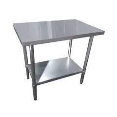 VA COMPANY & SUPPLY - Mesón Central Acero Inoxidable 90x60x85 cm FULL ACERO.