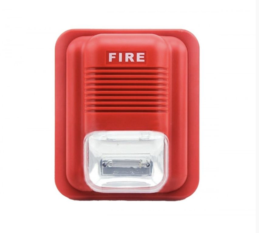 Baliza con Sirena 24VDC Incendio Rojo EPA126
