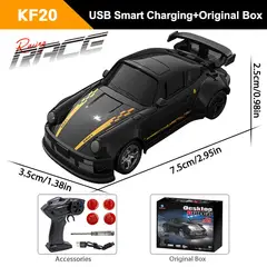 DRIFT - Auto Mini deportivo carrera 911 escala 1:64 Negro.