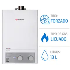 SPLENDID - CALEFON 13LT GAS LICUADO MASTER TIRO FORZADO ION