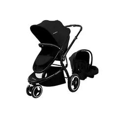 N - Coche Carestino Ferro Negro con Huevito y Moisés