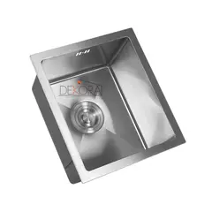 OEM - Lavaplatos Dekora 43X39 Cm 2Mm Plata Para Empotrar Sobre O Bajo Cubierta
