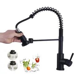 GENERICO - Grifo Extensible Monomando 360 Acero Inoxidable Alta Calidad