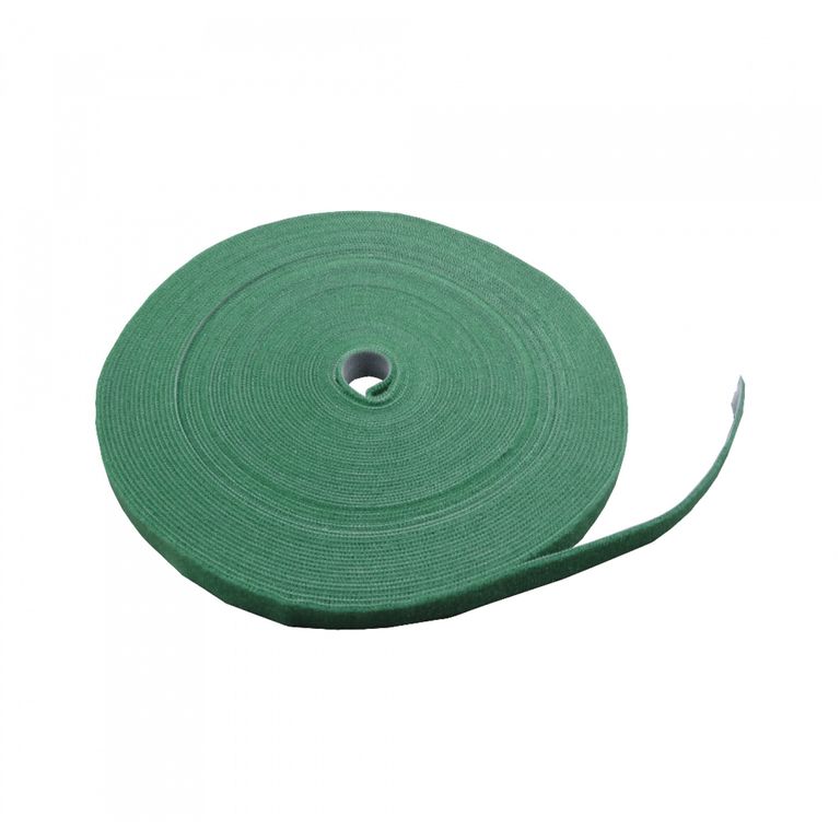 Amarra Velcro Clásica Doble Faz 25 Metros Verde 20mm