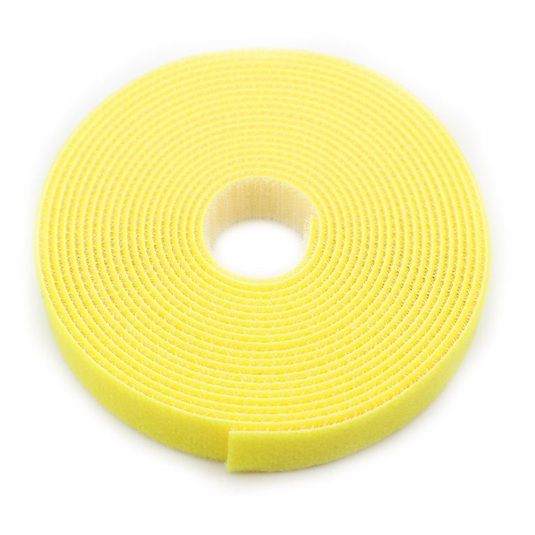 Amarra Velcro Clásica Doble Faz 25 Metros Amarillo 20mm