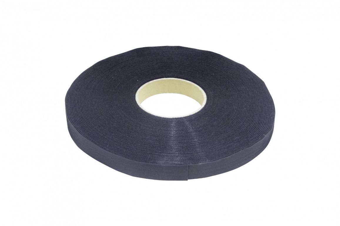 Amarra Velcro Clásica Doble Faz 25 Metros Negro 20mm
