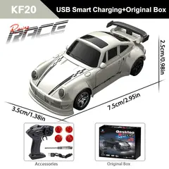 DRIFT - Auto Mini deportivo carrera 911 escala 1:64 Blanco
