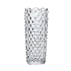 KRYOS - Florero Vidrio Panal 20 Cm - Turquesa