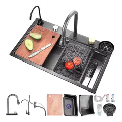 MUNDO MAGIA - Fregadero De Cocina Puesto De Trabajo Lavavajillas 68 X 46cm
