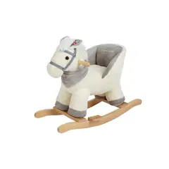 CARESTINO - Mecedor Peluche Caballo Blanco