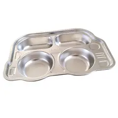 GENERICO - Bandeja de Acero Inoxidable forma Bus Para Niños