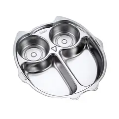 GENERICO - Bandeja de Acero Inoxidable forma Búho Para Niños