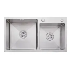 OEM - Lavaplatos Dekora 80X45 Cm Plata Para Empotrar Sobre O Bajo Cubierta