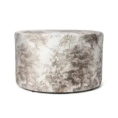 GENERICO - Puff Aurelie Vanilla - 60 cm Diámetro - Estampado Beige