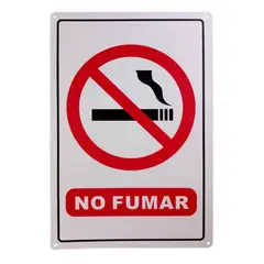 ANTE - Señaletica Cartel Adhesivo Prohibido Fumar 20x30cm