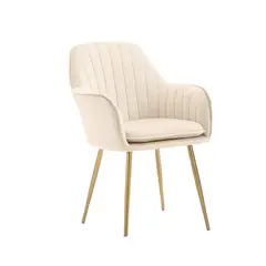 HABITA2 CHILE - Sitial terciopelo patas Doradas Murano- Beige