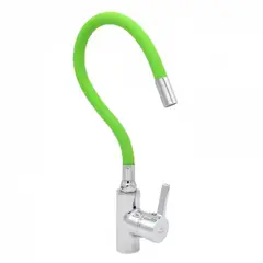 TAUMM - LLAVE MONOMANDO LAVAPLATO CUELLO FLEXIBLE VERDE