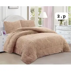 GENERICO - Cobertor Cubrecama de Invierno Plush con Chiporro 2 plazas Flor