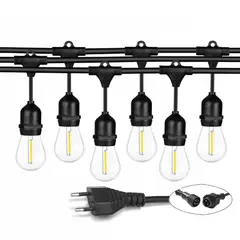 GENERICO - Guirnalda Luces 10Mt Exterior + 10 Ampolletas Vintage