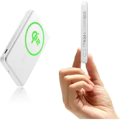 ESR - Bateria Portatil Para iPhone Qi2 5,000 Mah Magnética Blanco