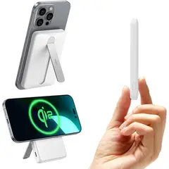 ESR - Bateria Portatil Para iPhone 5000mah Qi2 Kickstand Blanco