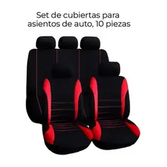 GENERICO - Juego Completo de Fundas Universal para Asientos de Auto 10 Pzas