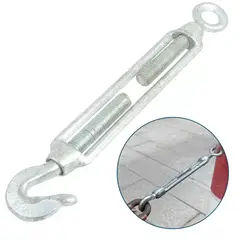 GENERICO - Tensor Ojo Gancho 1/2 M12 Galvanizado 5 Unidades Dicas