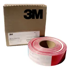 3M - Caja Cinta Reflectante Rojo/blanco 45.7 Mts