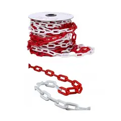 VORTEX - Cadena Plastica Rojo-blanca 25 Mts - Rollo