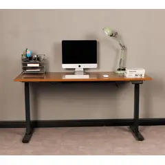 AGUILA - Escritorio Eléctrico Elevable Ascend Esencial 140 cm con Doble Motor y 3 Memorias - Café y Negro