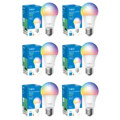 TP LINK - Set 6 Ampolletas Smart Tp-Link Tapo Colores E27 Wi-fi Google Alexa