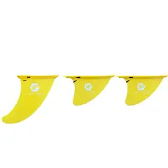 AQUA FORCE - PACK QUILLAS ALETAS PADDLE SURF - 3 UNIDADES AMARILLO