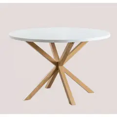 HABITA2 CHILE - Mesa de comedor en MDF redonda Nordic Blanca- 120 cm