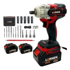 LERNEN - Llave De Impacto 1/2 + 2 Baterías + Accesorios 21V