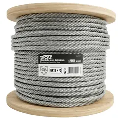 DICAS - Piola De Acero Galvanizado 12 Mm 100 Metros