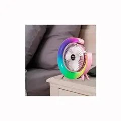 GENERICO - VENTILADOR CON LAMPARA PORTATIL LUZ LED