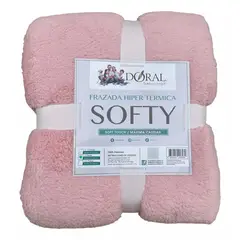 DORAL - Frazada Softy Lisa 2 Plazas Colores Claros - SC