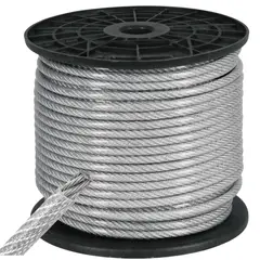 DICAS - Piola Cable De Acero Forrado Pvc 3 Mm 100 Metros