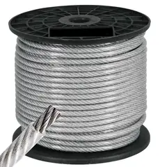 DICAS - Piola Cable De Acero Forrado Pvc 4 Mm 100 Metros