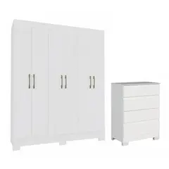 VEKKAHOME - COMBO CLOSET 6P+COMODA 4C LIGHT 271121+276122